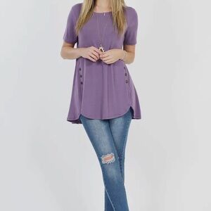 Tunic with Side Button Detail